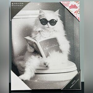 💎💕Luxury Cat {Dior} Wall Art with Black and White Design🐾